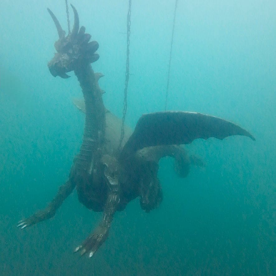 Drachen unter Wasser